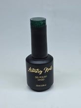 Load image into Gallery viewer, Artistry Gel Polish Glitter Forest Green #083
